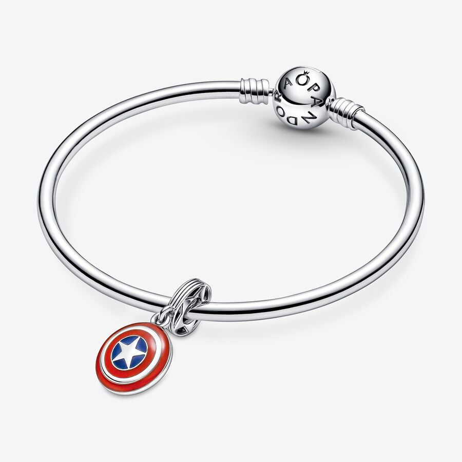 Charm Pandora Colgante Escudo Capitán América los Vengadores de Marvel