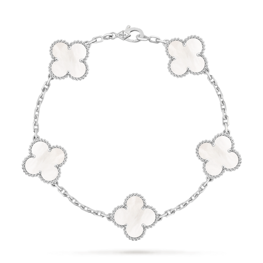 Brazalete Van Cleef Blanca Con Paquetería