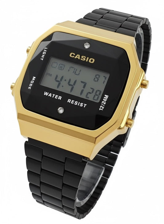 Reloj Casio A100 Dorado Con Negro