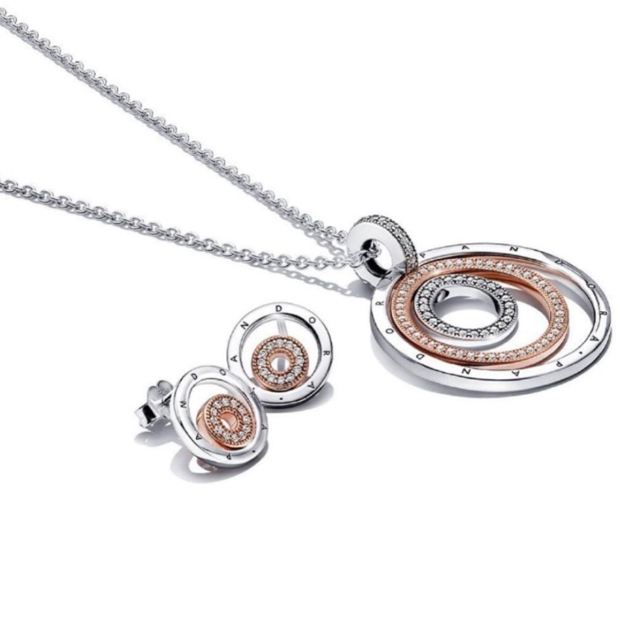 Set De Regalo Pandora Circular 2 tonos