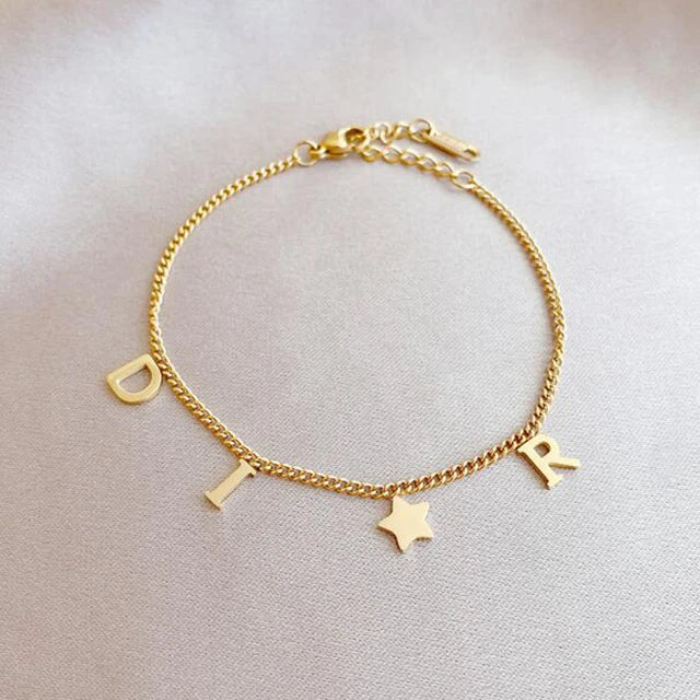 Pulsera Dior Con Estrella Dorada 