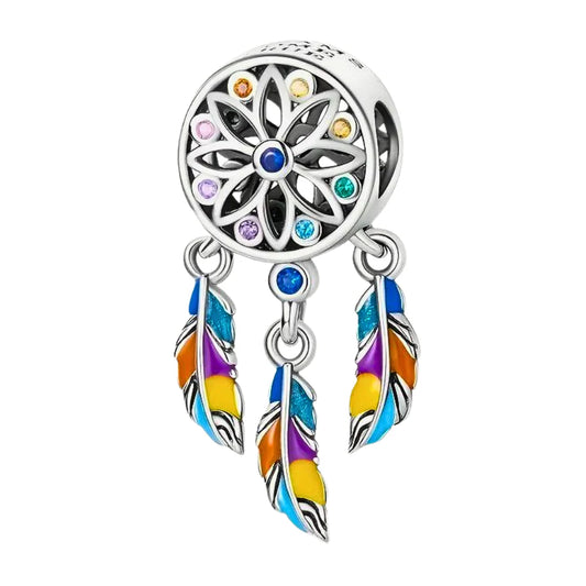 Charm Pandora Atrapasueños Colorido Bohemio