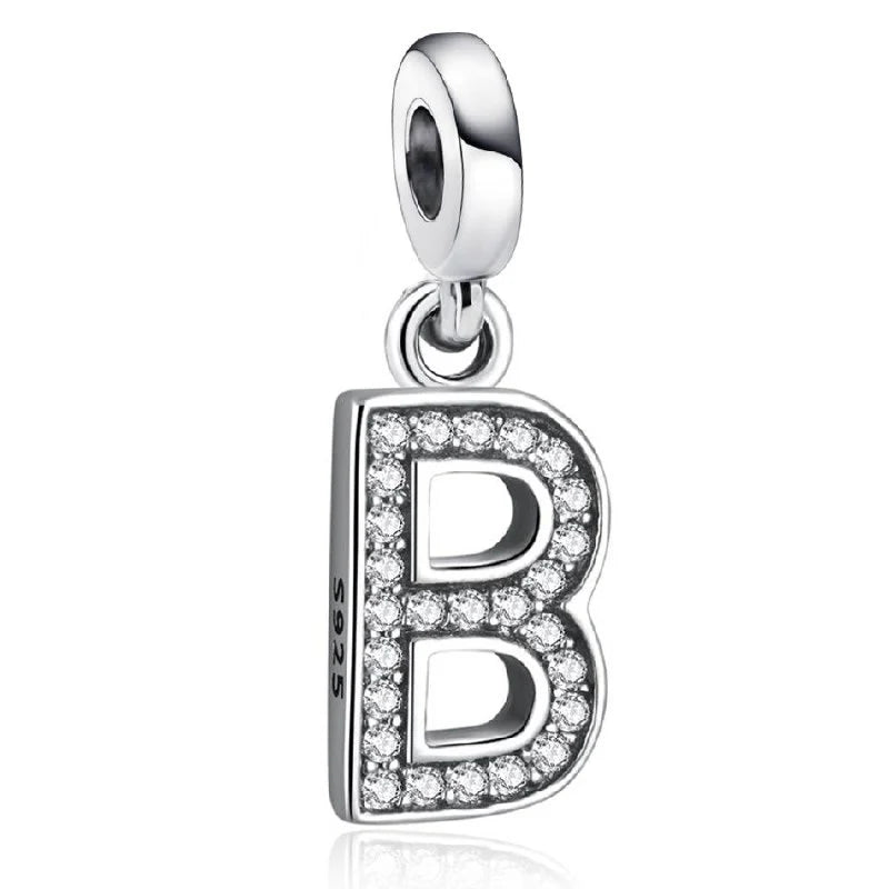 Charm Pandora Inicial Abecedario Brillante en Molde de la A-Z