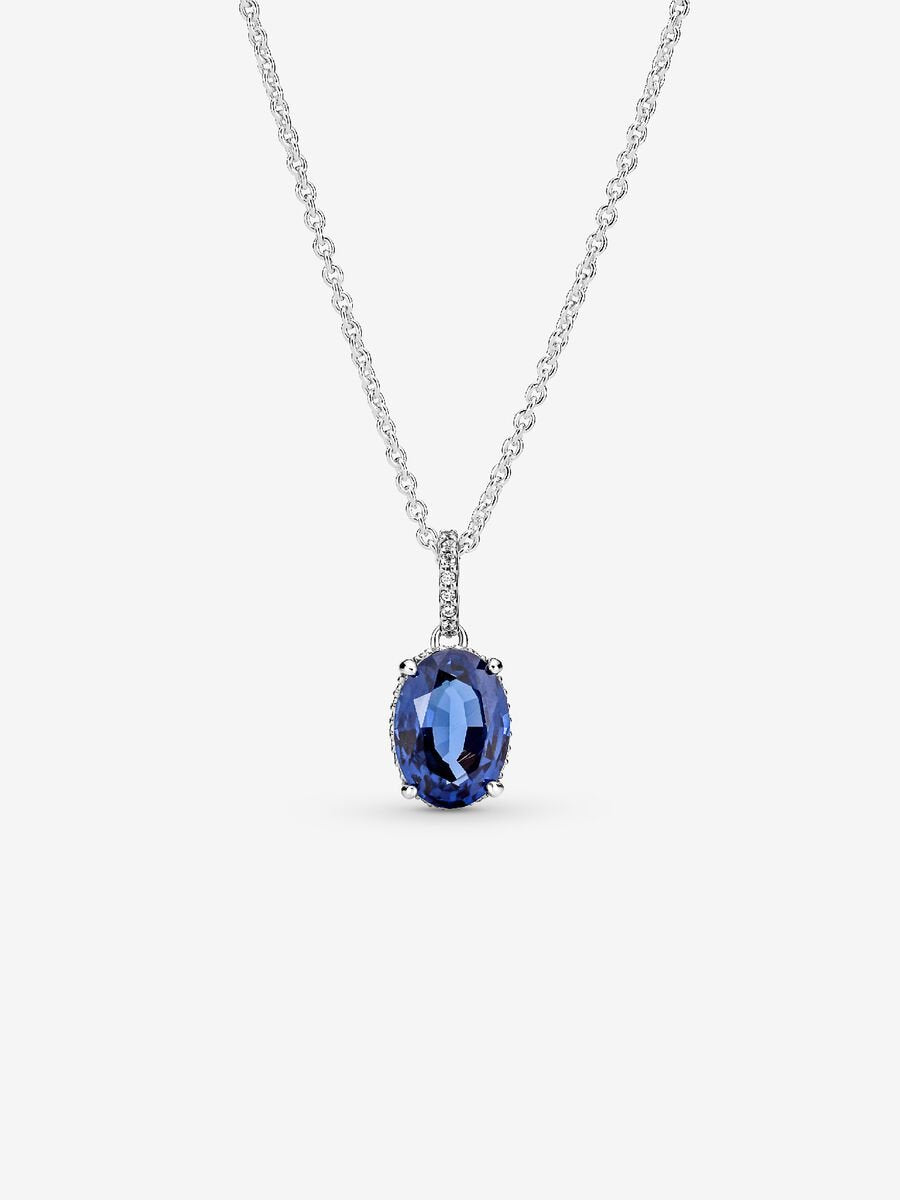Collar Halo Brillante Punto Azul