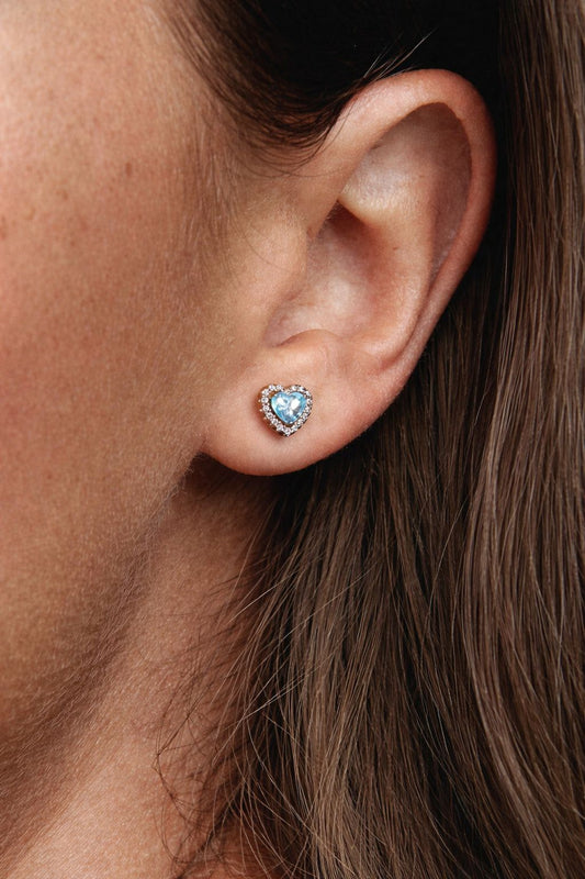 Aretes Pandora Corazones en Relieve Rose Gold Celeste
