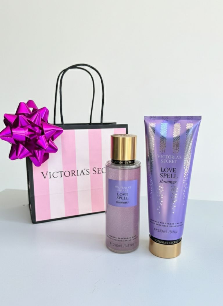 Set Love Spell Shimmer 250 ML Victoria’s Secret Original + Bolsa De Regalo