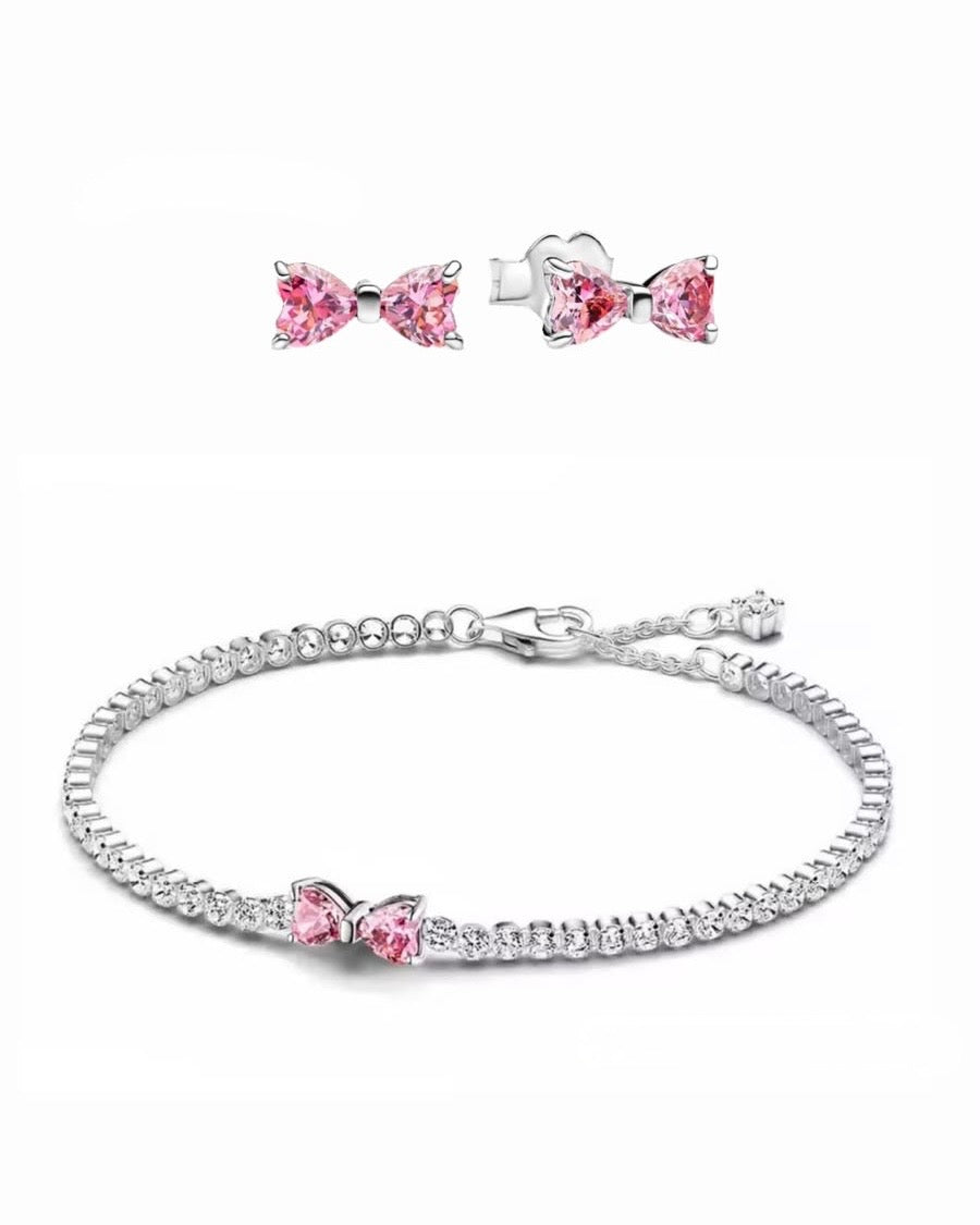 Set De Regalo Pandora Moño Rosado