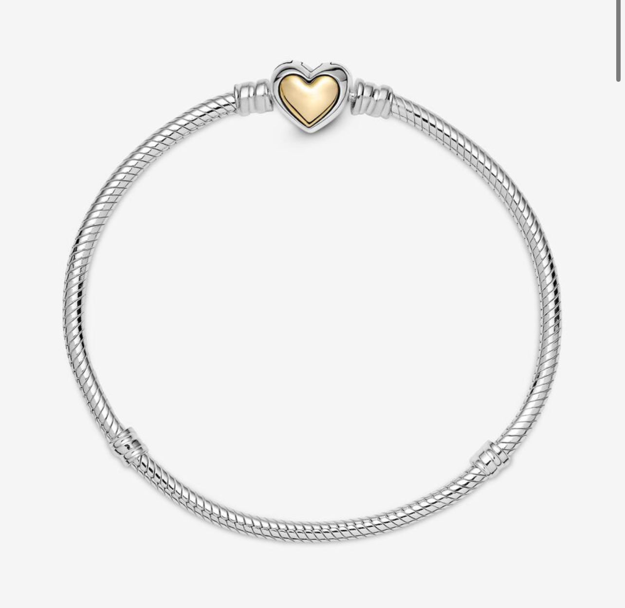 Pulsera Pandora Moments Broche de Corazón Dorado Baño en oro