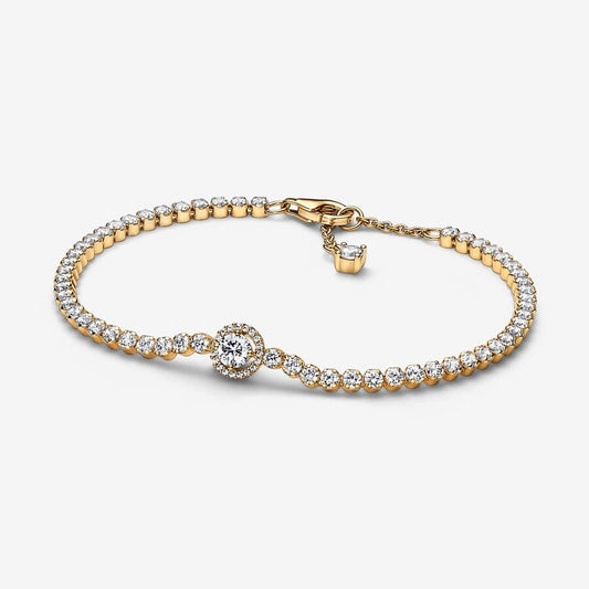 Pulsera Pandora Halo Brillante Dorada
