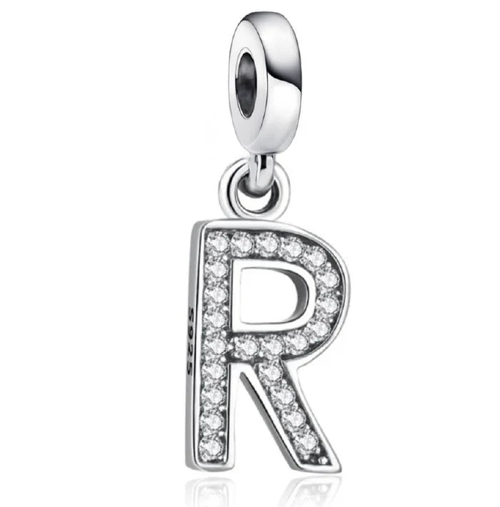 Charm Pandora Inicial Abecedario Brillante en Molde de la A-Z