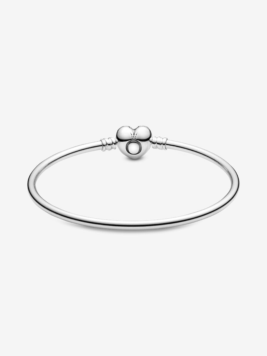 Pulsera Pandora Rígida Cierre de Corazón Logotipo