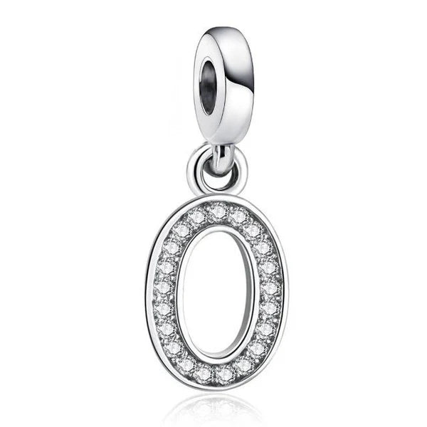 Charm Pandora Inicial Abecedario Brillante en Molde de la A-Z