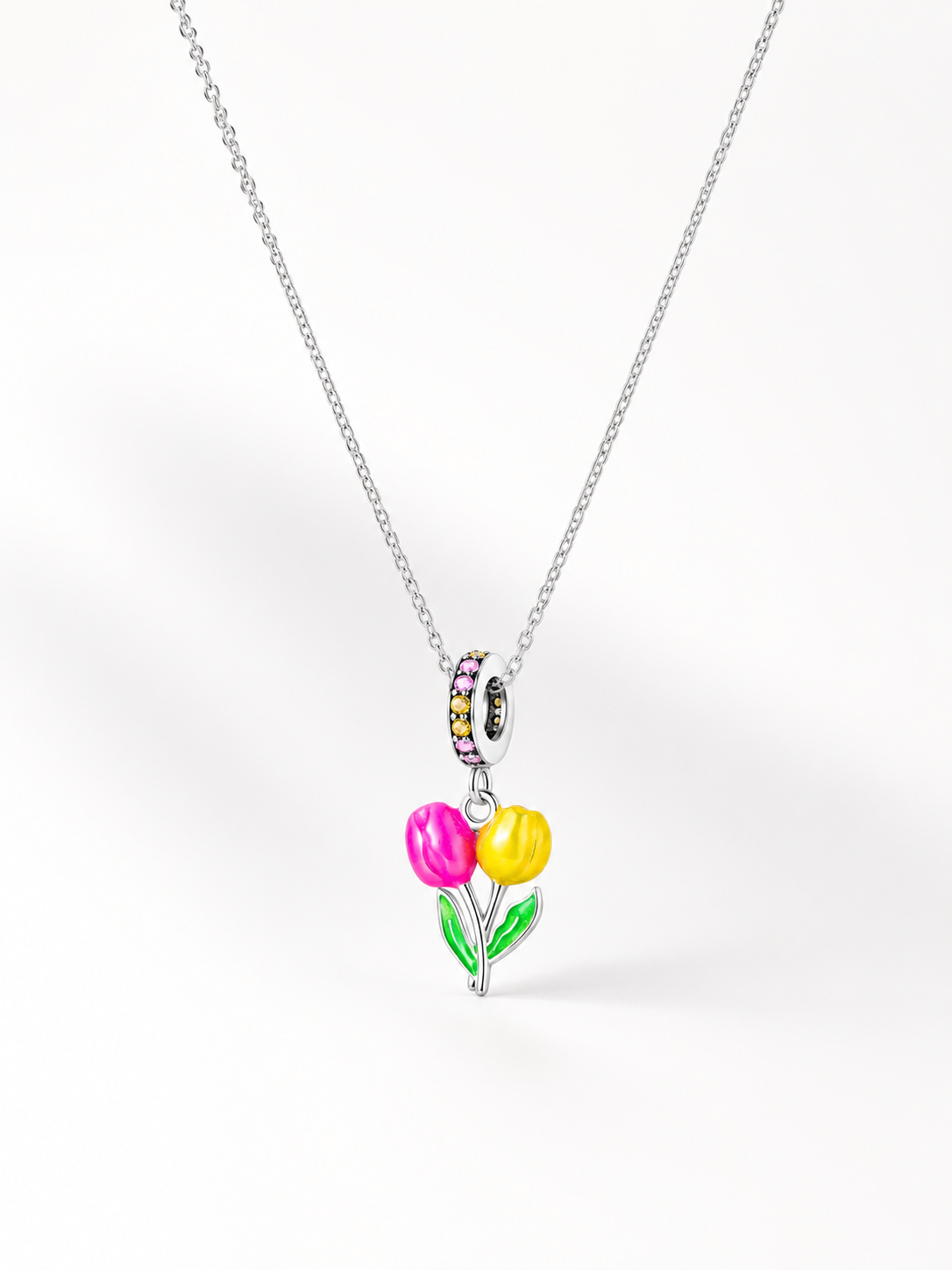 Collar Pandora De Tulipan Colgante