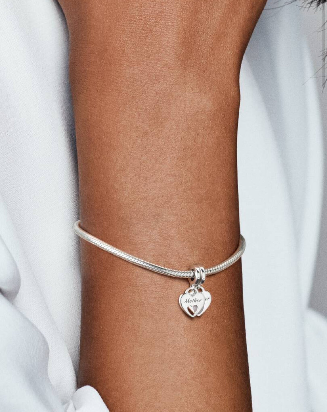 Charm Pandora Corazón Doble Madre e Hija (2 charms)