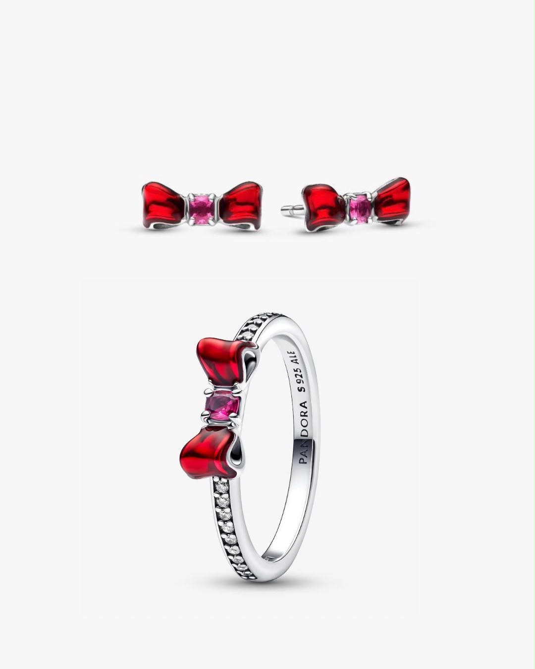 Set De Regalo Pandora Moño Rojo De La Princesa Blancanieves De Disney