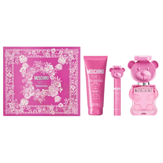 SET MOSCHINO TOY 2 BUBBLE GUM EDT 100ML, MINI EDT 10ML, BODY LOTION 100ML (M)