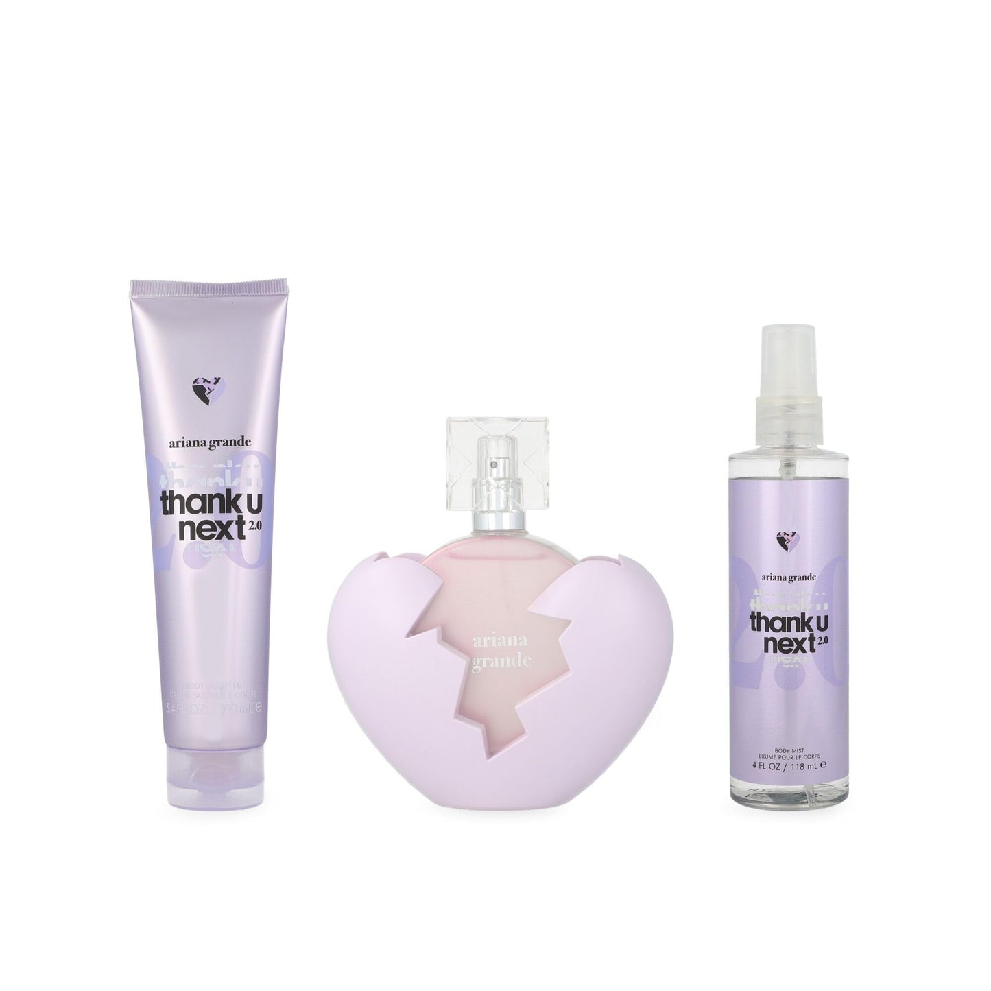SET ARIANA GRANDE THANK U NEXT 2.0 EDP 100ML, BODY MIST 118ML, BODY LOTION 100ML