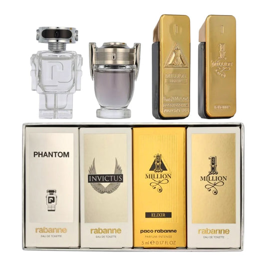 SET PACO RABANNE TRAVEL EXCLUSIVE EDT 5MLX3, PARFUM 5ML