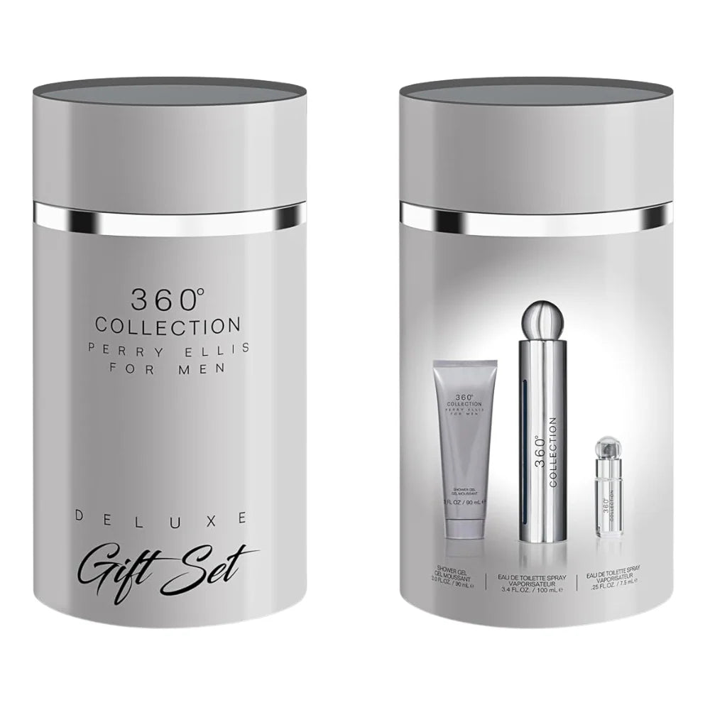 SET PERRY ELLIS 360 COLLECTION FOR MEN EDT 100ML, MINI EDT 7.5ML, SHOWER GEL 90ML