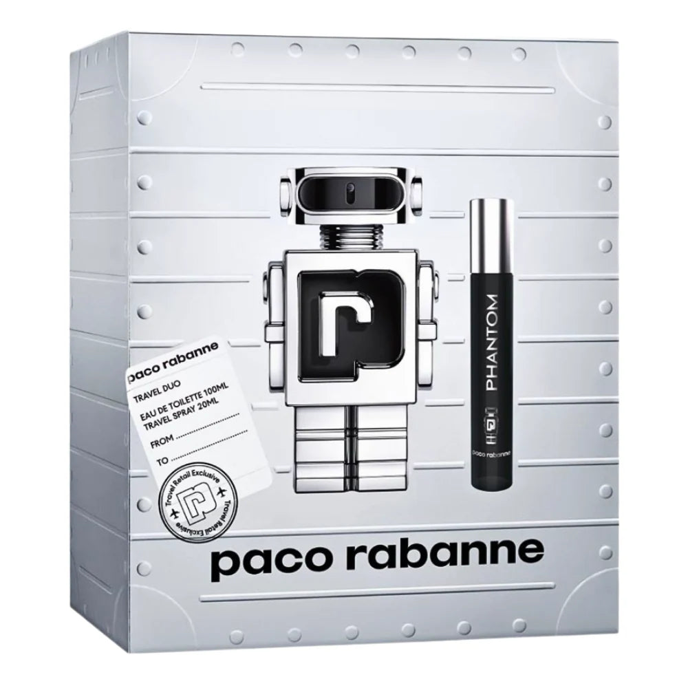SET PACO RABANNE PHANTOM TRAVEL DUO EDT 100ML, MINI EDT 20ML