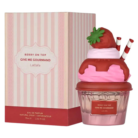 LATTAFA GIVE ME GOURMAND BERRY ON TOP EDP 75ML (M) (DUPE VERSACE DYLAN BLUSH PINK POUR FEMME EDP)