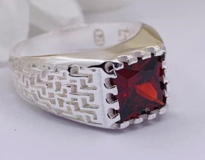 Anillo Red Circle Plata