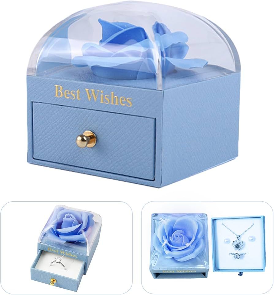 Kit De Regalo Azul De Rosa
