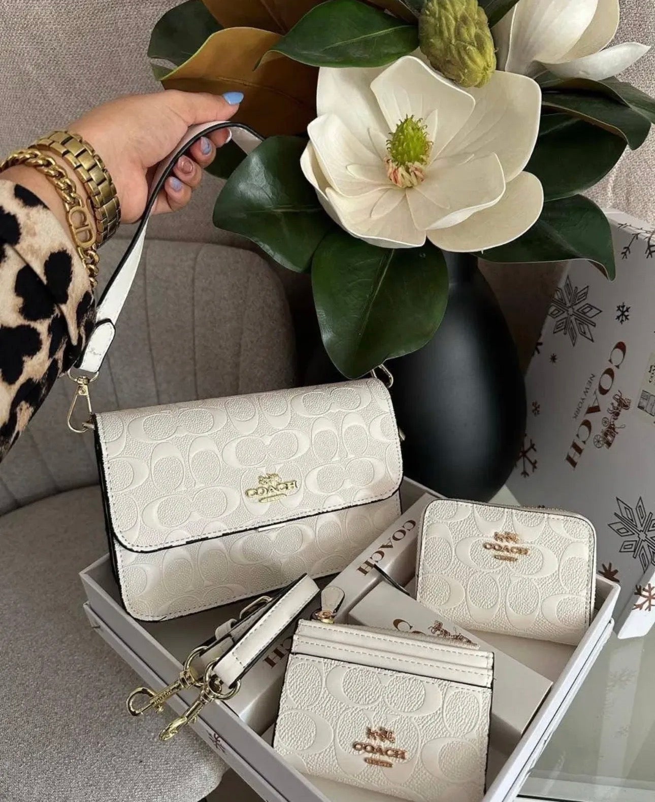 Set Coach De 3 Piezas Tapy Blanco