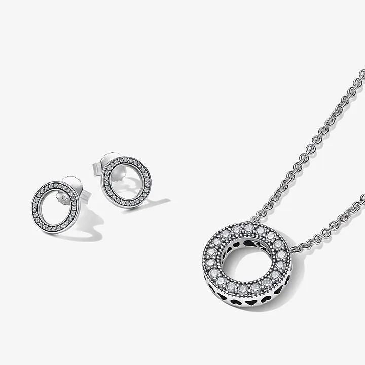Set De Regalo Pandora collier círculo de pavé