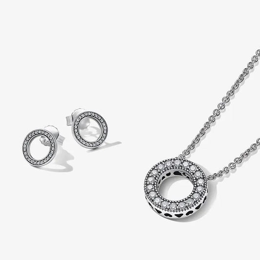 Set De Regalo Pandora collier círculo de pavé