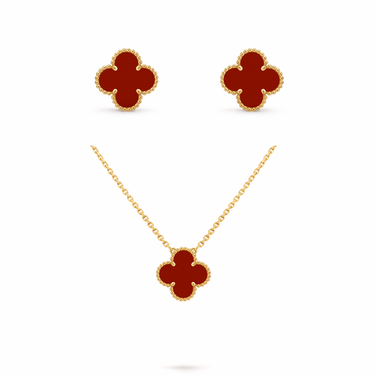 Set Van Cleef Vintage Alhambra Rojo