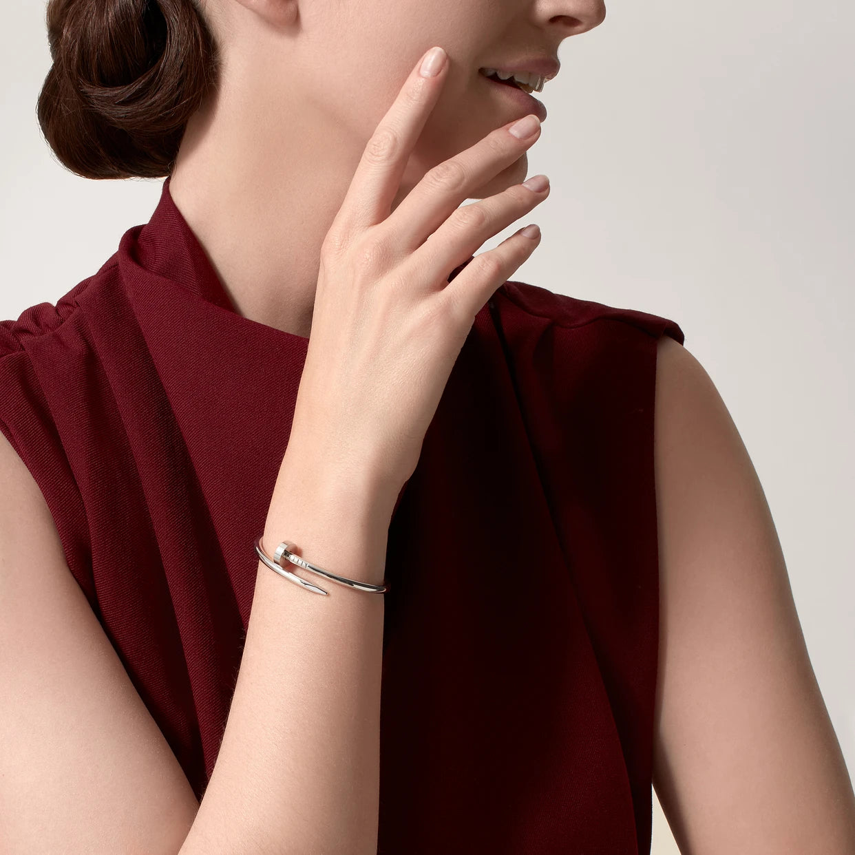 Pulsera Cartier De Clavo Plateado