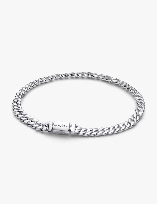 Brazalete Pandora De Cadena Cubana Plata