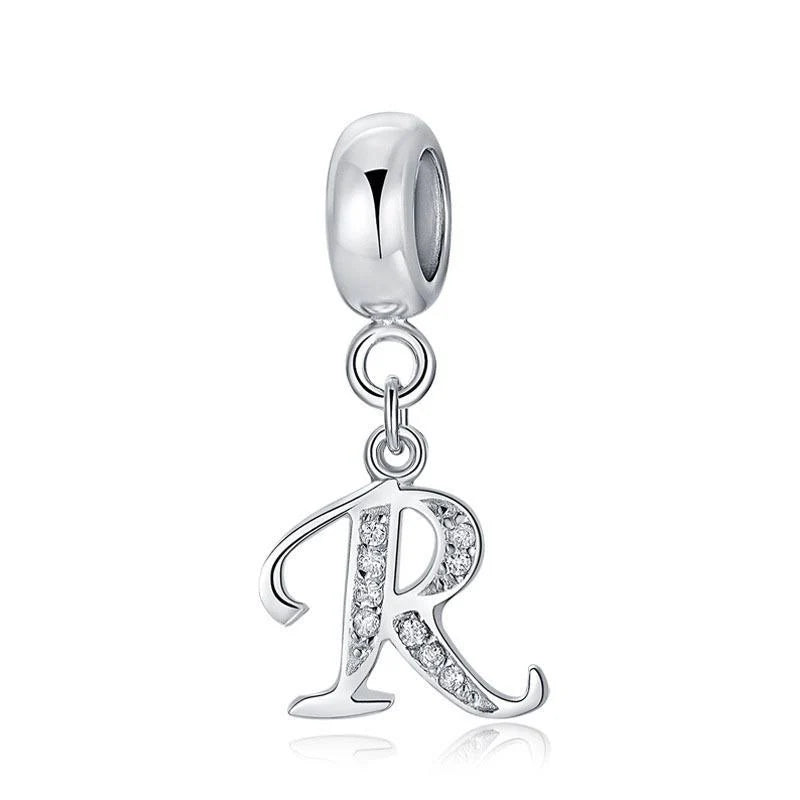 Charm Pandora Inicial Abecedario Cursiva Colgante De La A-Z