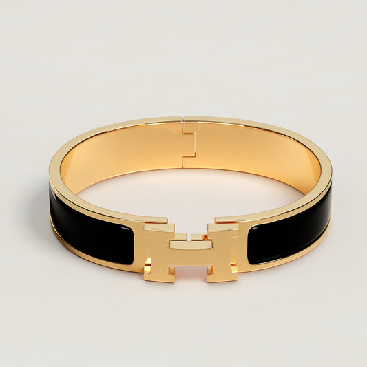 Brazalete Hermès Negro Clic H