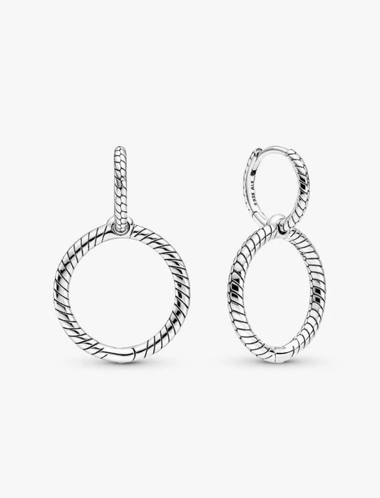 Argollas Pandora de doble aro Moments