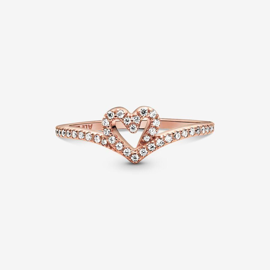 Anillo Pandora Corazón Grumoso en Rose Gold