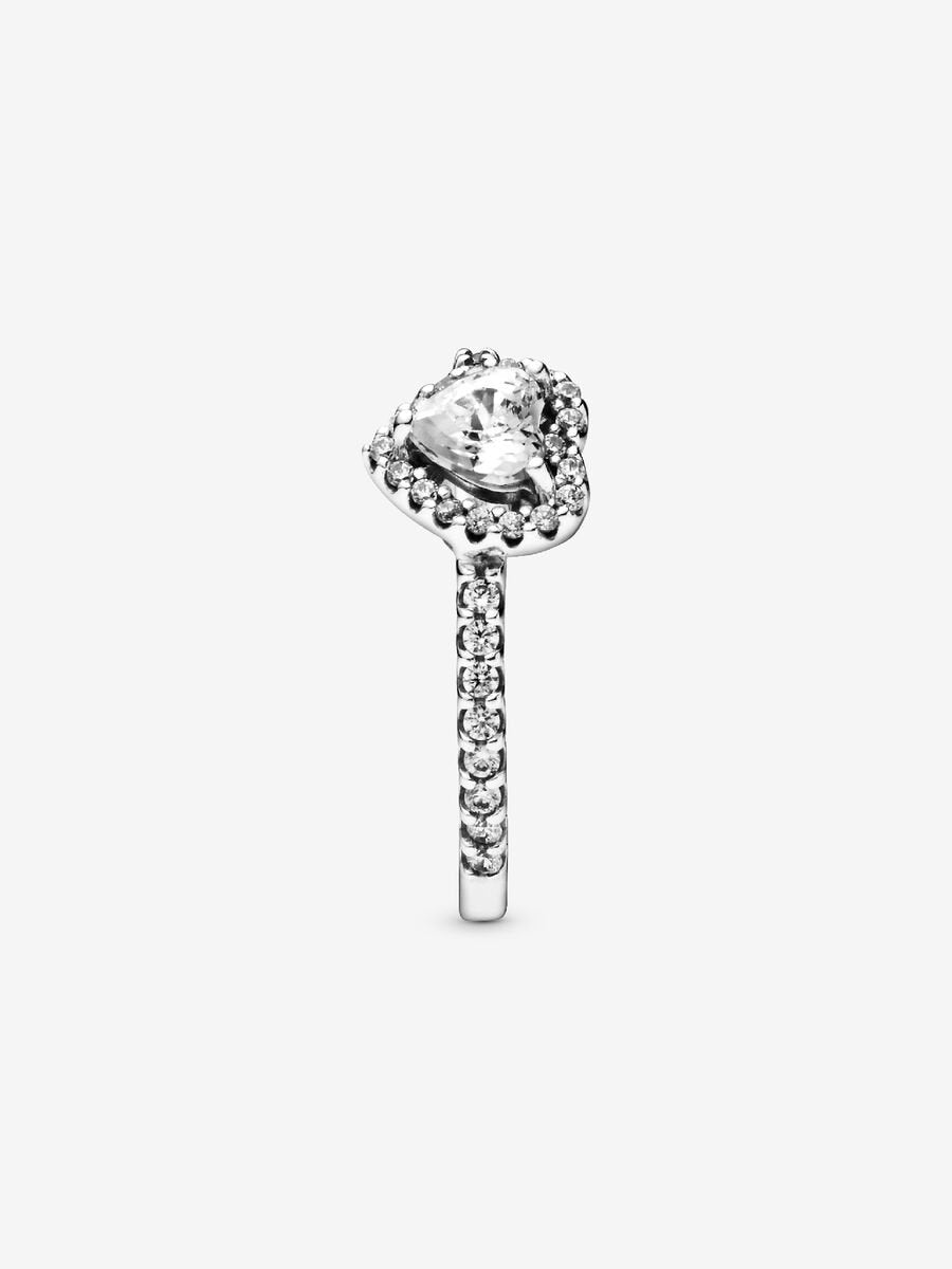 Anillo Pandora De Corazón Blanco Brillante