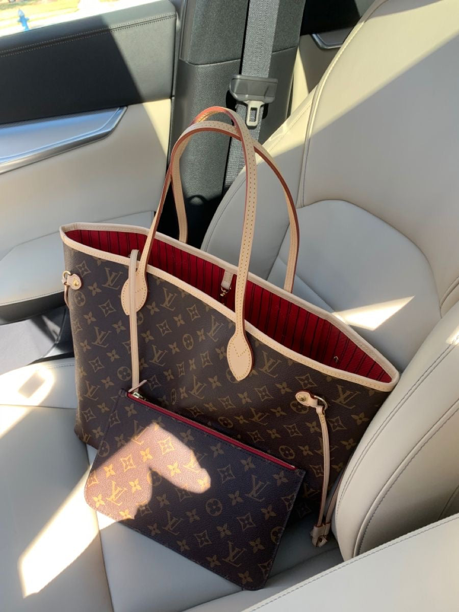 Cartera LOUIS VUITTON Neverful MM Tote Bag Incluye Bolsa De Mano Calildad Alta