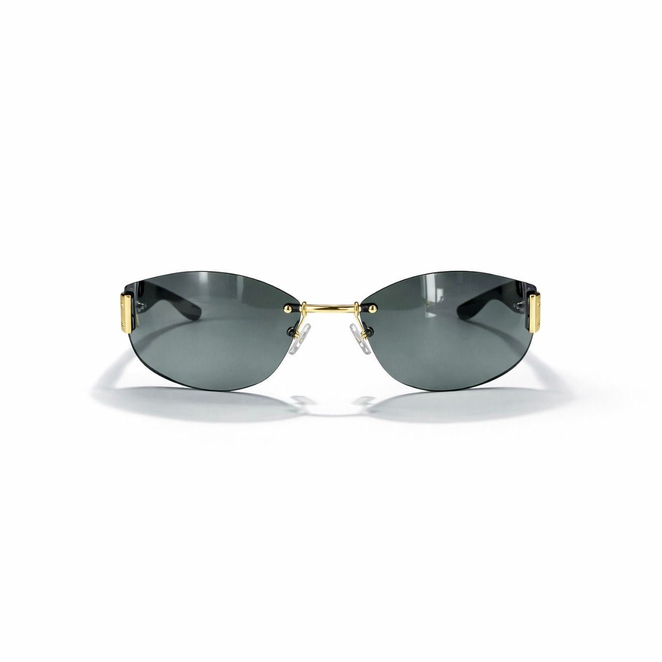 Lentes de sol estilo Fendi sin bordes en color negro