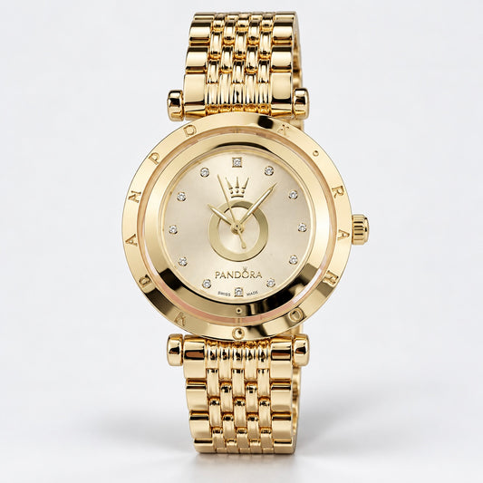 Reloj Pandora Centro Giratorio Brillante Dorado