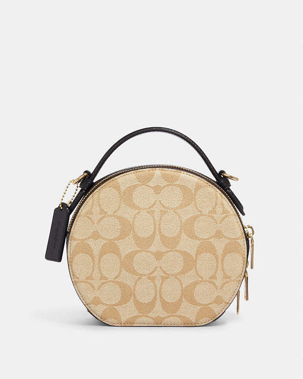 Cartera Coach Caqui Claro Redonda