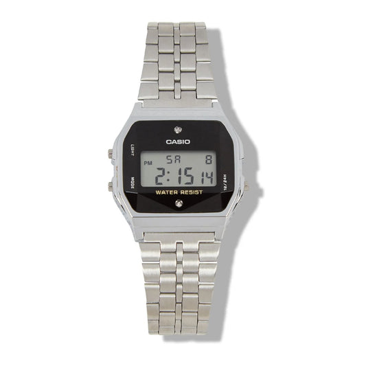 Reloj Casio Cuadrado Vintage Unisex Plateado