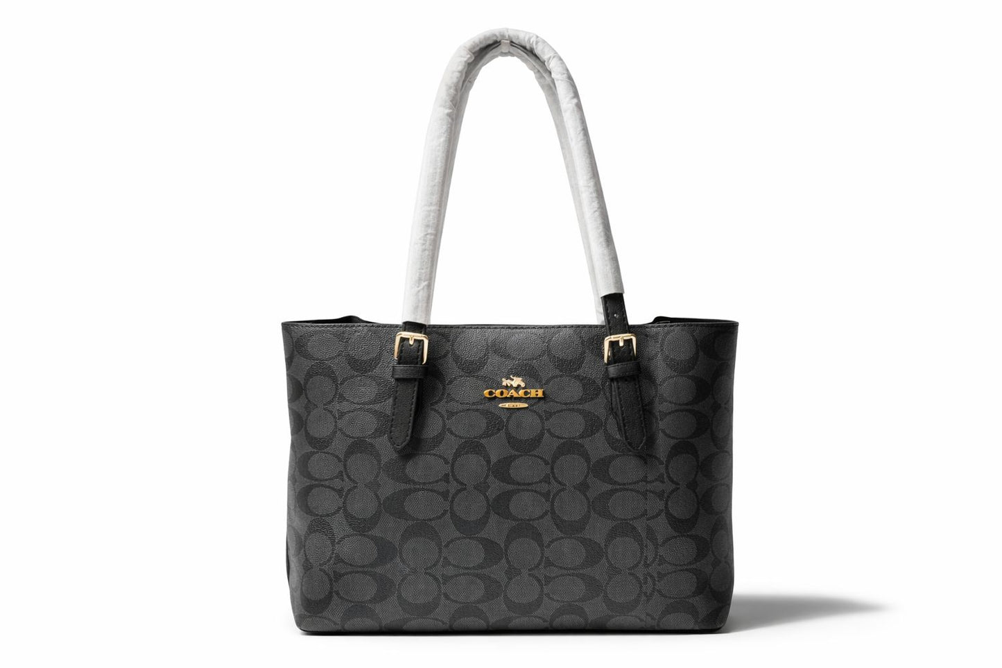 Cartera Coach Mollie Tote Negra Mediana