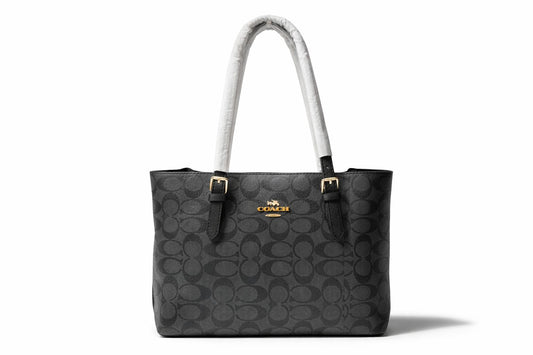 Cartera Coach Mollie Tote Negra Mediana