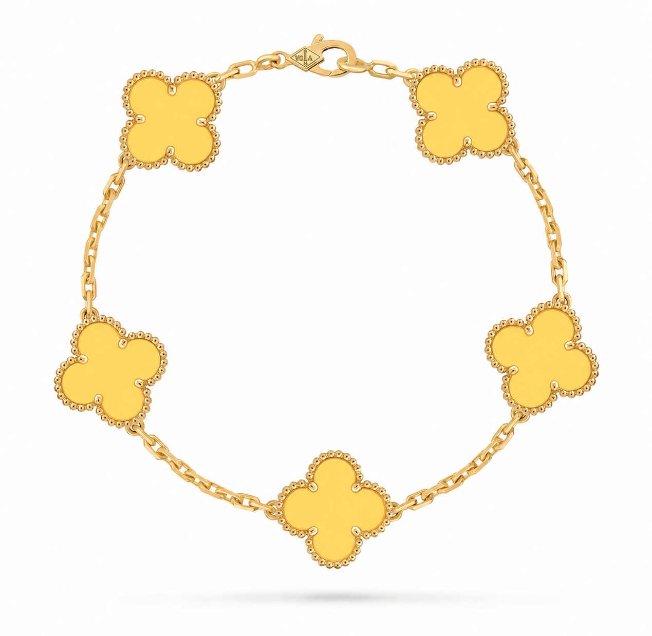 Pulsera Van Cleef Vintage Alhambra Amarilla