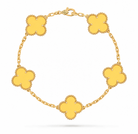Pulsera Van Cleef Vintage Alhambra Amarilla