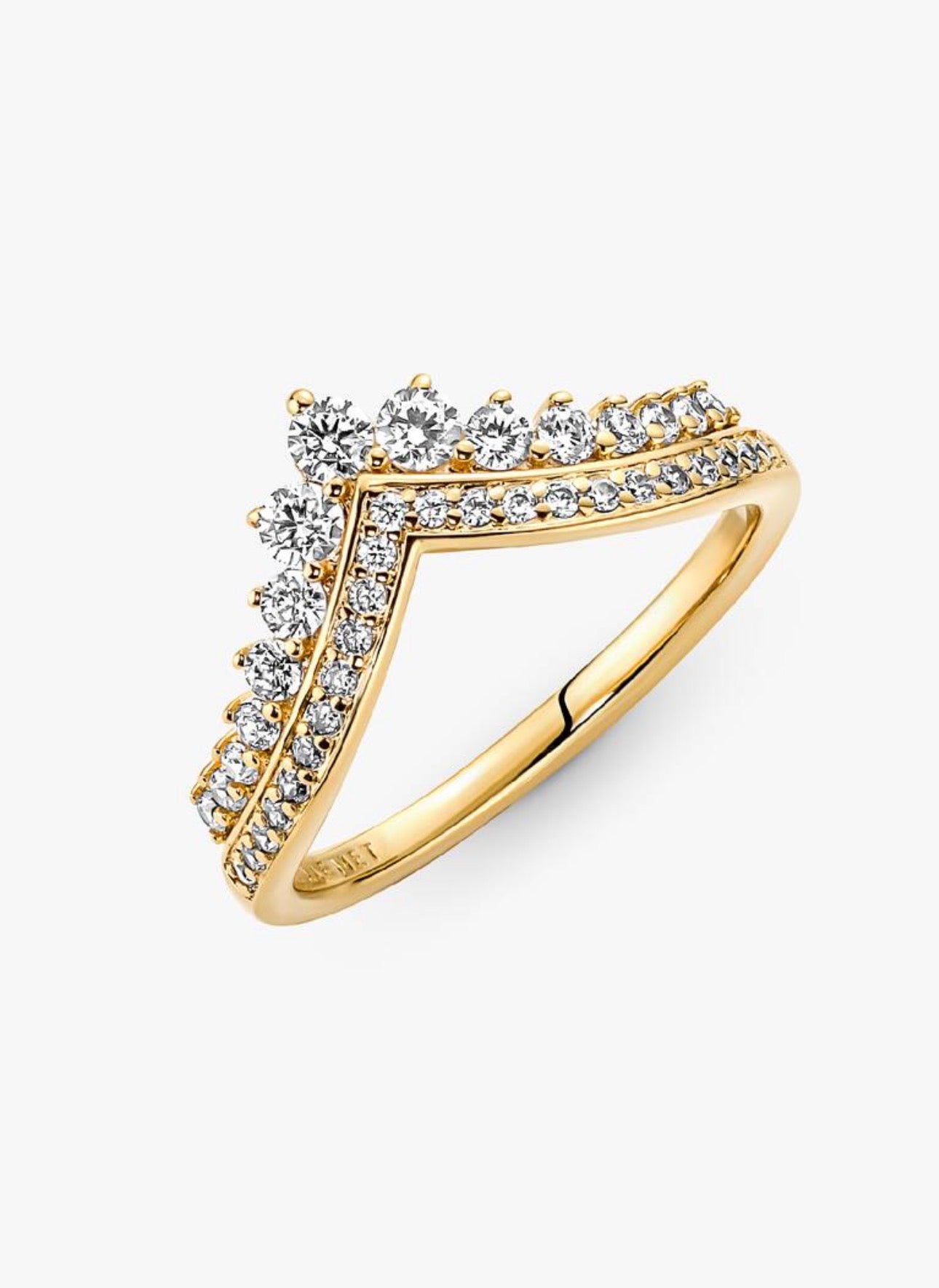 Anillo Pandora Tiara Deseo Dorado