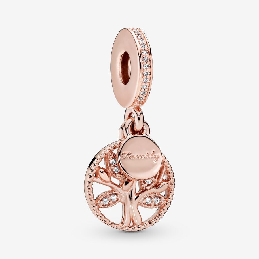 Charm Pandora colgante Herencia Familiar Rose Gold