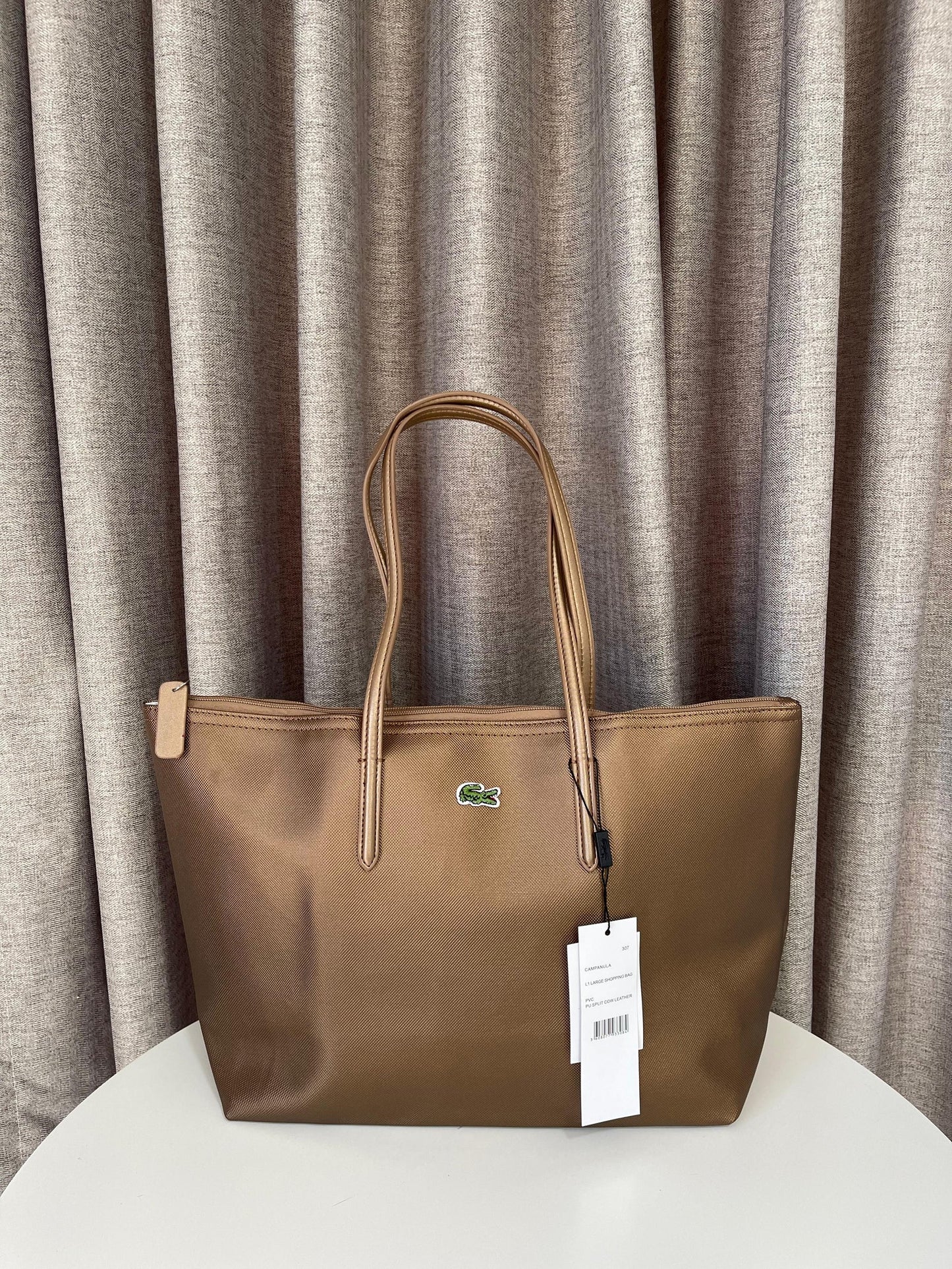 Cartera Lacoste tote grande L.12.12 Marrón